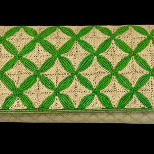 Raffia and Jute Green Clutch
